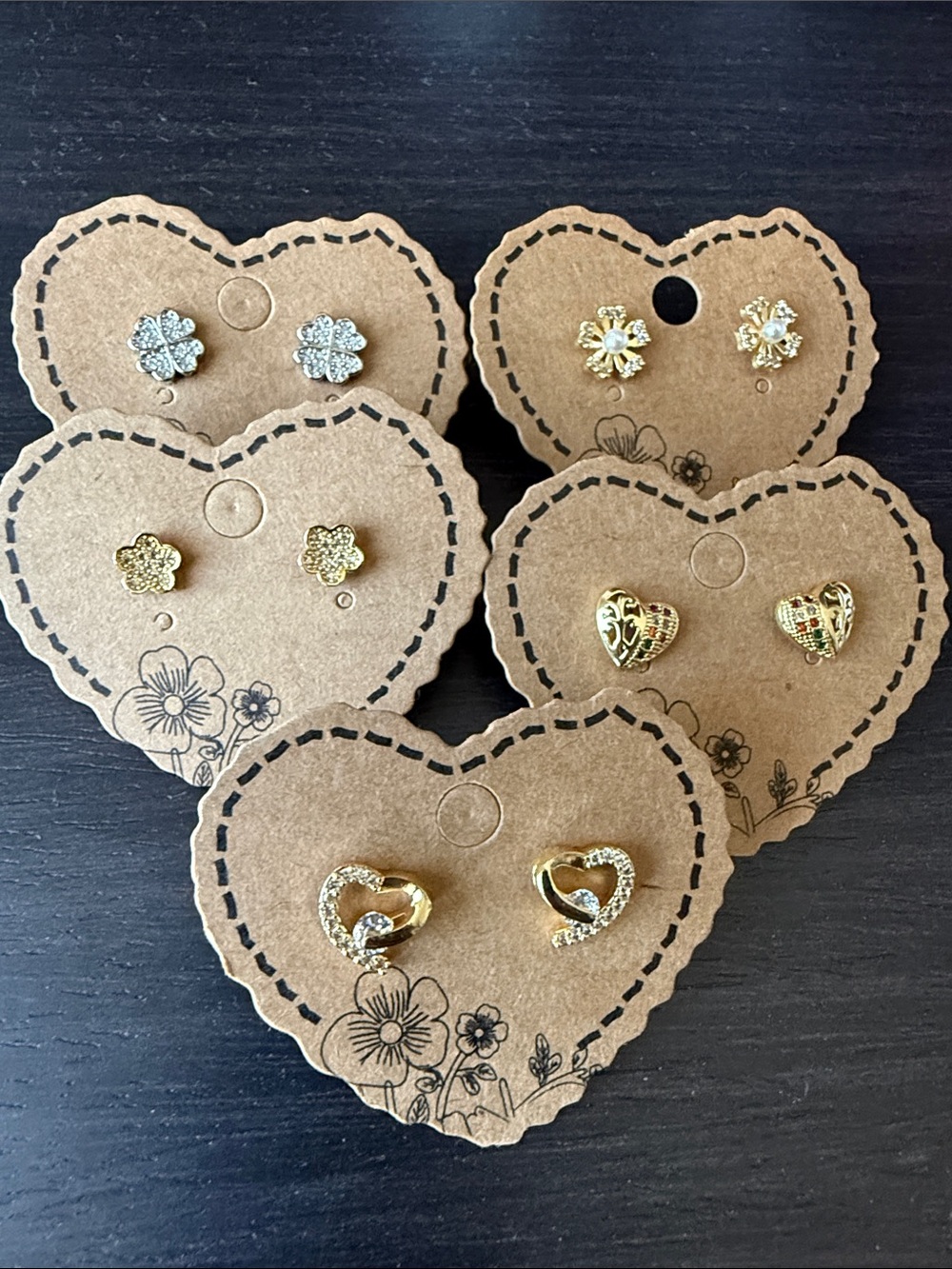 Pick one pair  18k gold filled Stud Earring pair. Hypoallergenic